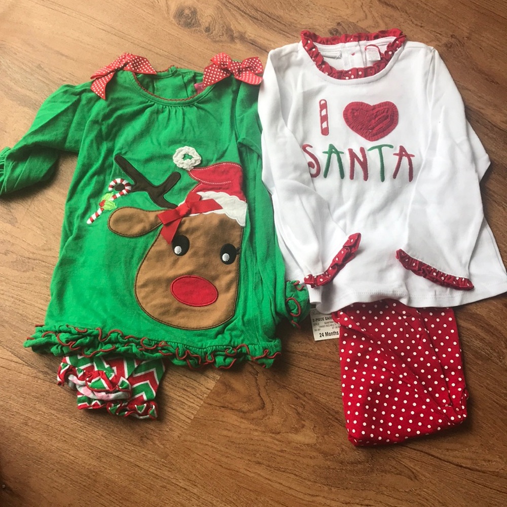 2t and 24m Christmas outfits